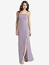 Alt View 2 Thumbnail - Lilac Haze Tie-Back Cutout Trumpet Gown with Front Slit