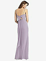 Alt View 3 Thumbnail - Lilac Haze Tie-Back Cutout Trumpet Gown with Front Slit