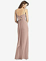 Alt View 3 Thumbnail - Neu Nude Tie-Back Cutout Trumpet Gown with Front Slit