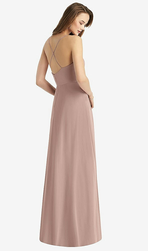 Back View - Neu Nude Cowl Neck Criss Cross Back Maxi Dress