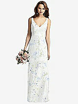 Front View Thumbnail - Bleu Garden Sleeveless V-Back Long Trumpet Gown