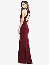 Front View Thumbnail - Cabernet Bow-Neck Open-Back Trumpet Gown