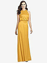 Front View Thumbnail - NYC Yellow Sleeveless Blouson Bodice Trumpet Gown