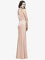 Rear View Thumbnail - Cameo Sleeveless Blouson Bodice Trumpet Gown