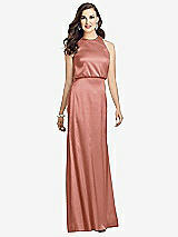 Front View Thumbnail - Desert Rose Sleeveless Blouson Bodice Trumpet Gown