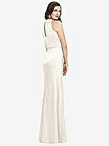 Rear View Thumbnail - Ivory Sleeveless Blouson Bodice Trumpet Gown