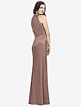 Rear View Thumbnail - Sienna Sleeveless Blouson Bodice Trumpet Gown