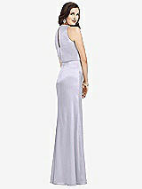 Rear View Thumbnail - Silver Dove Sleeveless Blouson Bodice Trumpet Gown