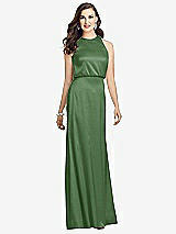 Front View Thumbnail - Vineyard Green Sleeveless Blouson Bodice Trumpet Gown