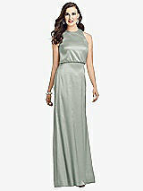 Front View Thumbnail - Willow Green Sleeveless Blouson Bodice Trumpet Gown