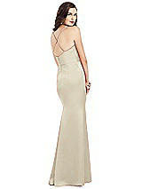 Alt View 3 Thumbnail - Champagne Cowl-Neck Criss Cross Back Slip Dress