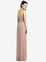 Rear View Thumbnail - Neu Nude Slim Spaghetti Strap Chiffon Dress with Front Slit 