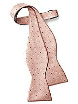 Rear View Thumbnail - Toasted Sugar/sienna/ivory Modern Polka Dot Self-Tie Bow-Tie