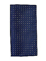 Side View Thumbnail - Sofia Blue/mist/ivory Modern Polka Dot Pocket Square