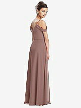 Rear View Thumbnail - Sienna Draped Cold Shoulder Chiffon Juniors Dress