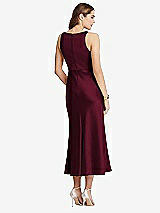 Rear View Thumbnail - Cabernet Cowl-Neck Midi Tank Dress - Esme