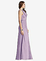 Side View Thumbnail - Pale Purple Cowl-Neck Maxi Tank Dress - Nova