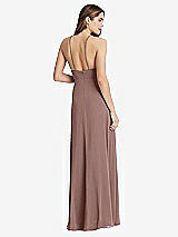 Rear View Thumbnail - Sienna High Neck Chiffon Maxi Dress with Front Slit - Lela