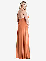 Alt View 2 Thumbnail - Sweet Melon Square Neck Chiffon Maxi Dress with Front Slit - Elliott