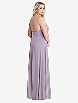 Alt View 2 Thumbnail - Lilac Haze Square Neck Chiffon Maxi Dress with Front Slit - Elliott