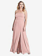 Alt View 1 Thumbnail - Rose Square Neck Chiffon Maxi Dress with Front Slit - Elliott