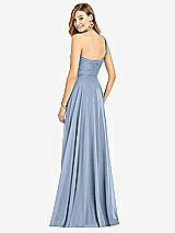 Rear View Thumbnail - Cloudy One-Shoulder Draped Chiffon Maxi Dress - Dani