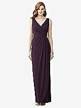 Front View Thumbnail - Aubergine Sleeveless Draped Faux Wrap Maxi Dress - Dahlia