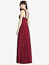 Rear View Thumbnail - Burgundy Twist Halter Chiffon Maxi Dress - James