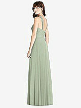 Rear View Thumbnail - Sage Twist Halter Chiffon Maxi Dress - James