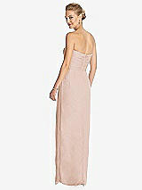 Rear View Thumbnail - Cameo Strapless Draped Chiffon Maxi Dress - Lila