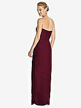 Rear View Thumbnail - Cabernet Strapless Draped Chiffon Maxi Dress - Lila