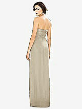 Alt View 2 Thumbnail - Champagne Strapless Draped Chiffon Maxi Dress - Lila