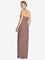 Rear View Thumbnail - Sienna Strapless Draped Chiffon Maxi Dress - Lila