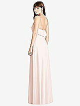 Rear View Thumbnail - Blush Ruffle-Trimmed Backless Maxi Dress