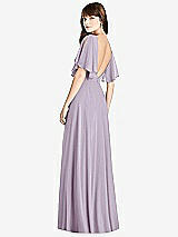 Front View Thumbnail - Lilac Haze Split Sleeve Backless Maxi Dress - Lila