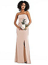 Alt View 1 Thumbnail - Cameo Strapless Tuxedo Maxi Dress with Front Slit