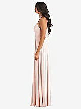 Alt View 3 Thumbnail - Blush High Neck Halter Backless Maxi Dress