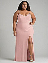 Alt View 1 Thumbnail - Rose Tie-Back Cutout Maxi Dress with Front Slit