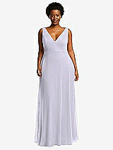 Front View Thumbnail - Silver Dove Deep V-Neck Chiffon Maxi Dress