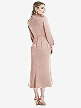 Rear View Thumbnail - Toasted Sugar High Collar Puff Sleeve Midi Dress - Bronwyn