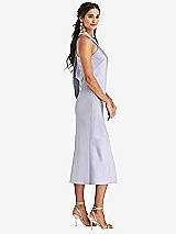 Side View Thumbnail - Silver Dove Draped Twist Halter Tie-Back Midi Dress - Paloma