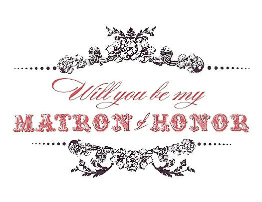 Will You Be My Matron of Honor Card - Vintage