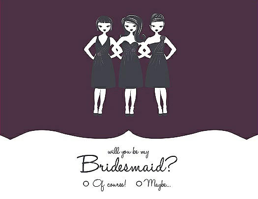 Will You Be My Bridesmaid Card - Girls Checkbox