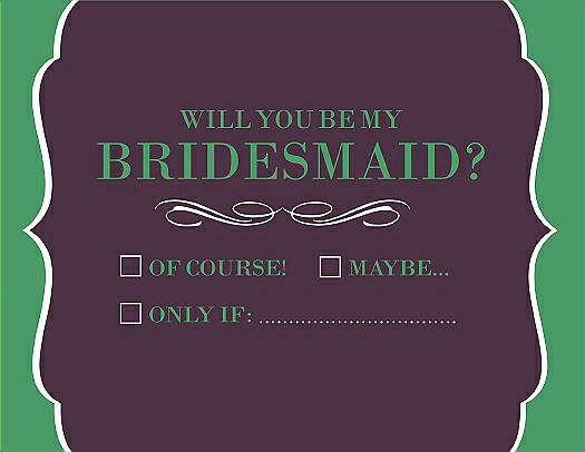 Will You Be My Bridesmaid Card - Checkbox