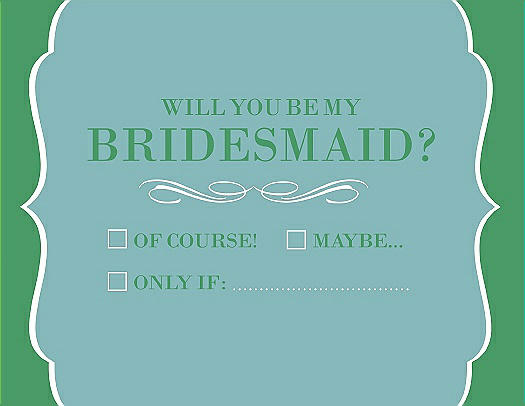 Will You Be My Bridesmaid Card - Checkbox