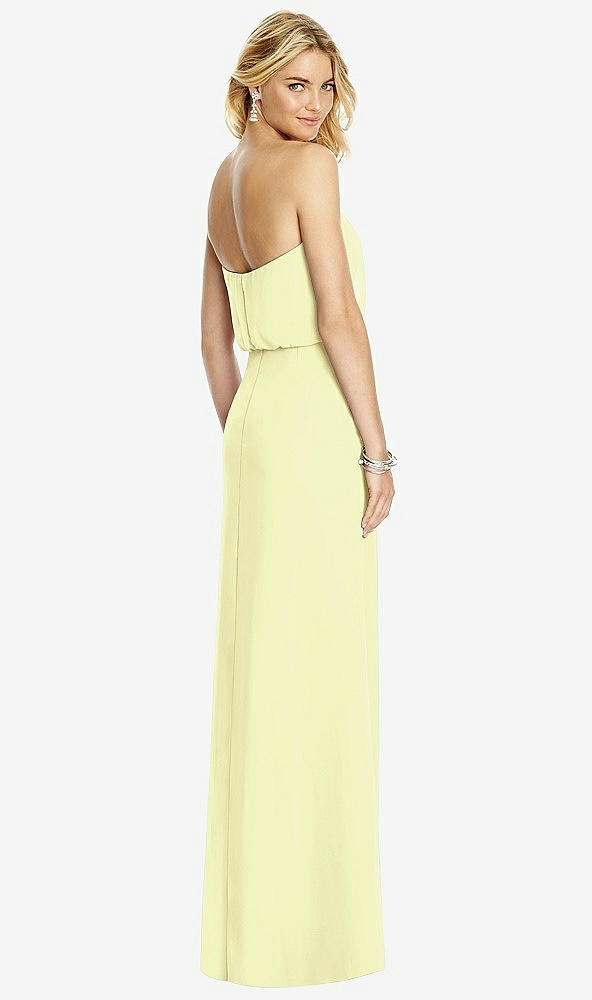 Back View - Butter Yellow Full Length Lux Chiffon Blouson Bodice