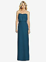 Front View Thumbnail - Atlantic Blue Full Length Lux Chiffon Blouson Bodice