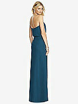 Rear View Thumbnail - Atlantic Blue Full Length Lux Chiffon Blouson Bodice