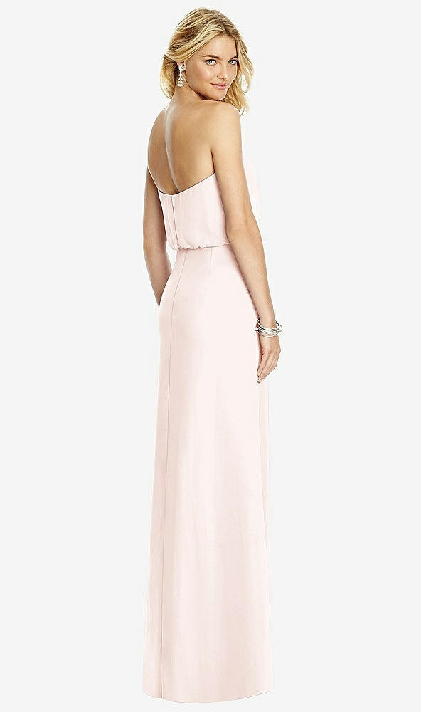 Back View - Blush Full Length Lux Chiffon Blouson Bodice