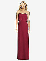 Front View Thumbnail - Burgundy Full Length Lux Chiffon Blouson Bodice